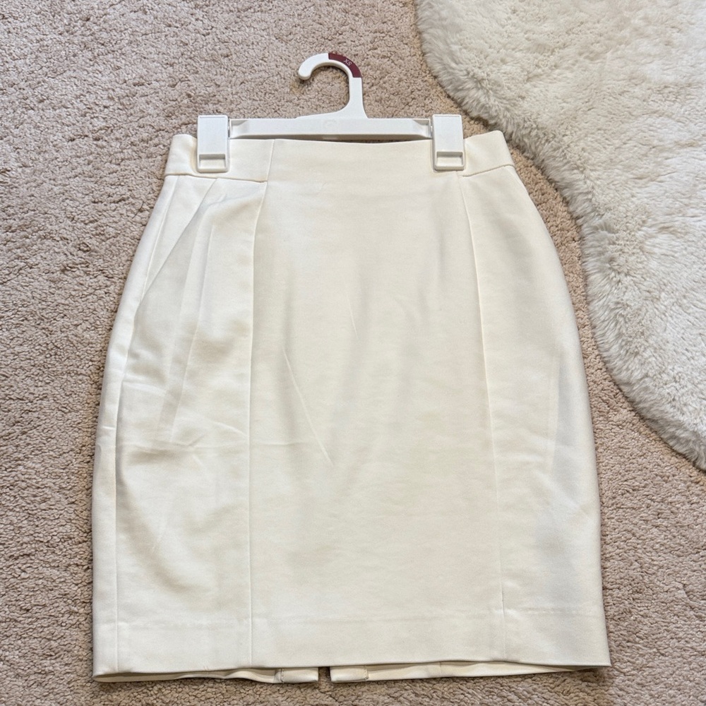 Pencil Cream Skirt